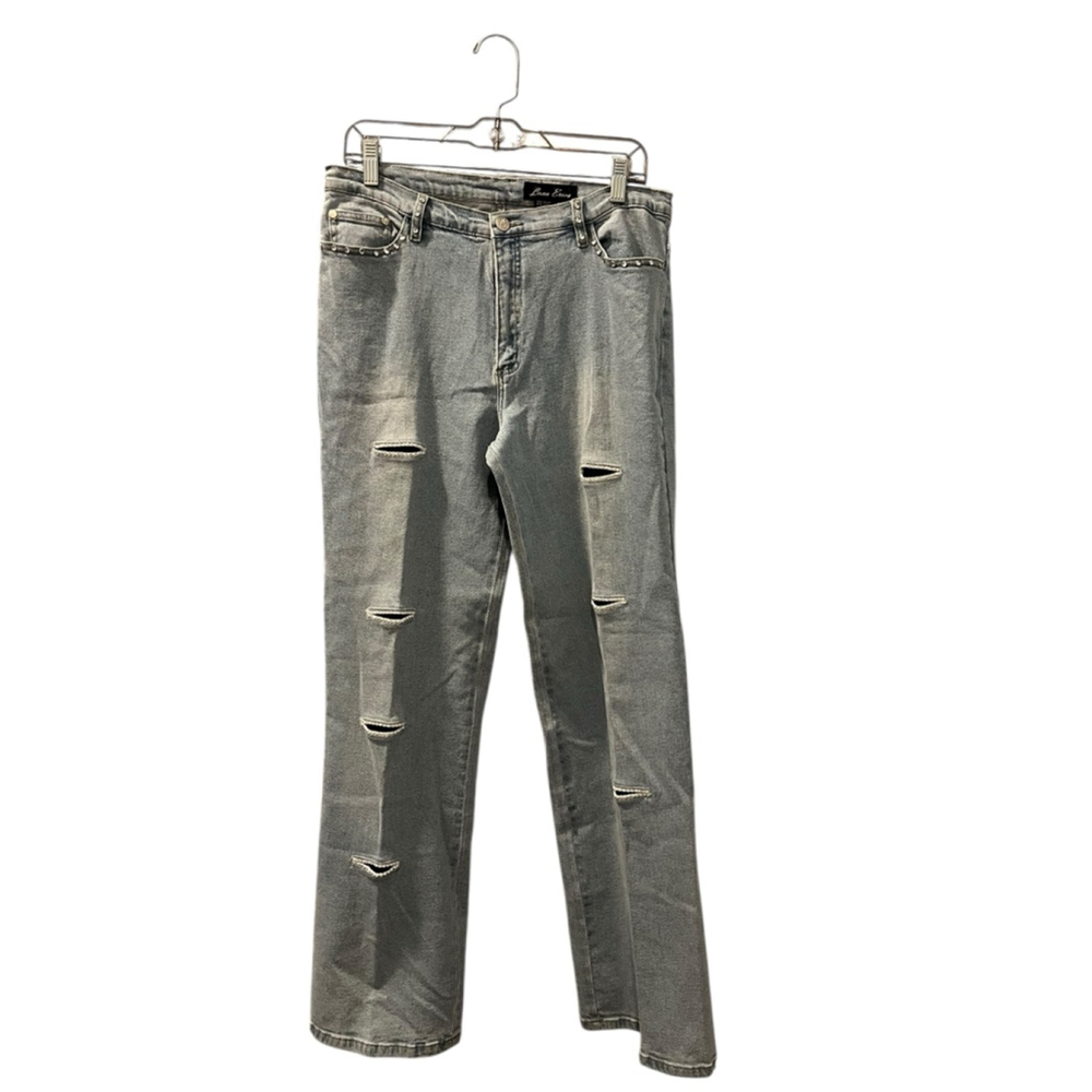 Lana Erica Gemstone Cut Out Light Wash Denim Blue Jeans Size 10 Casual Women's